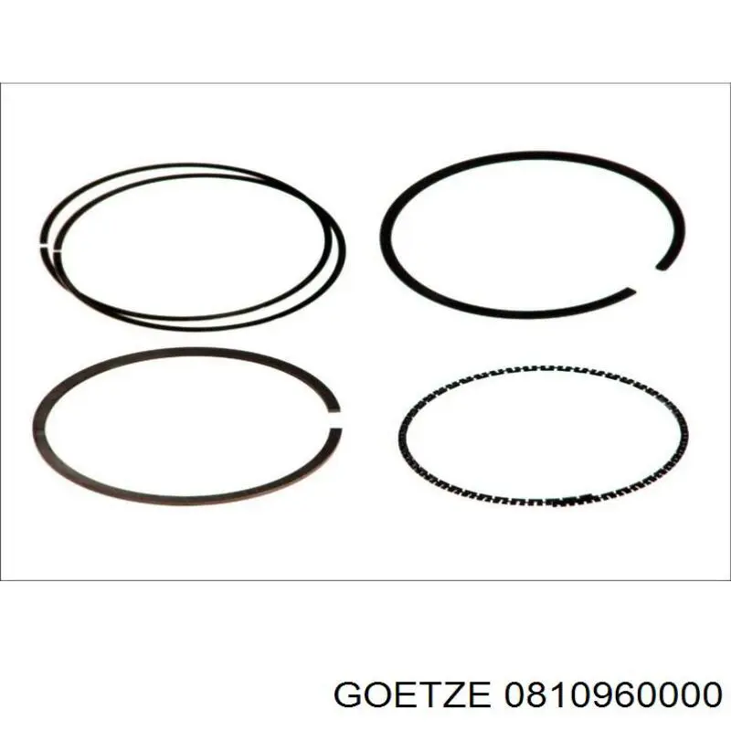 08-109600-00 Goetze кольца поршневые на 1 цилиндр, std.