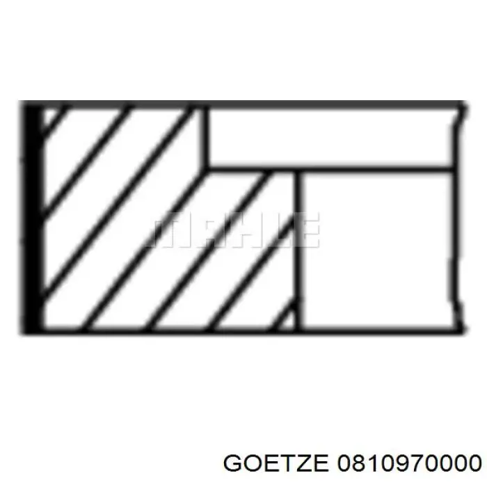 08-109700-00 Goetze кольца поршневые на 1 цилиндр, std.
