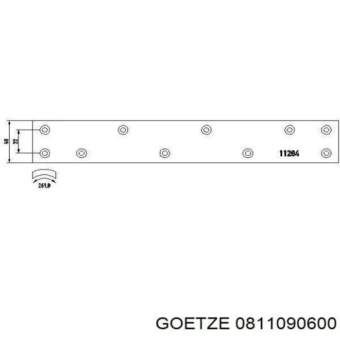 Кольца поршневые на 1 цилиндр, 2-й ремонт (+0,50) GOETZE 0811090600
