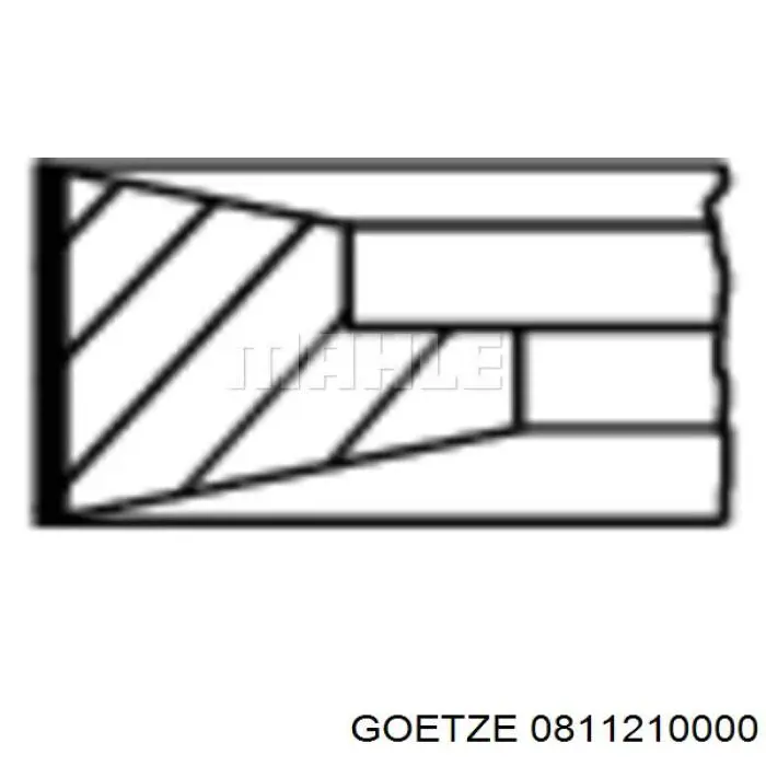 Комплект поршневых колец на 1 цилиндр, стандарт 0811210000 Goetze