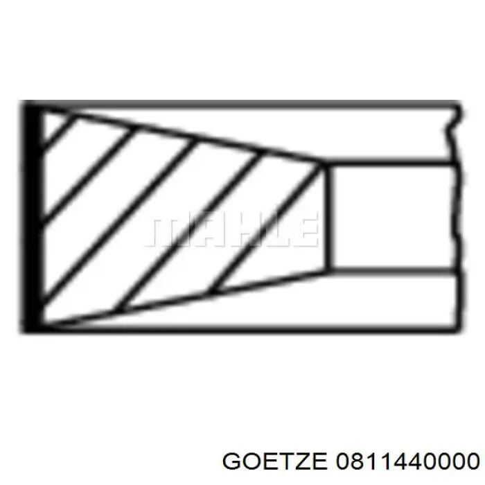 08-114400-00 Goetze кольца поршневые на 1 цилиндр, std.