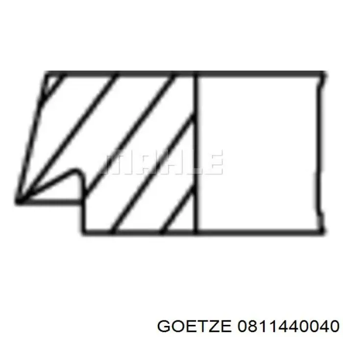 Купить 811440040 Goetze Комплект поршневых колец на 1 цилиндр, стандарт