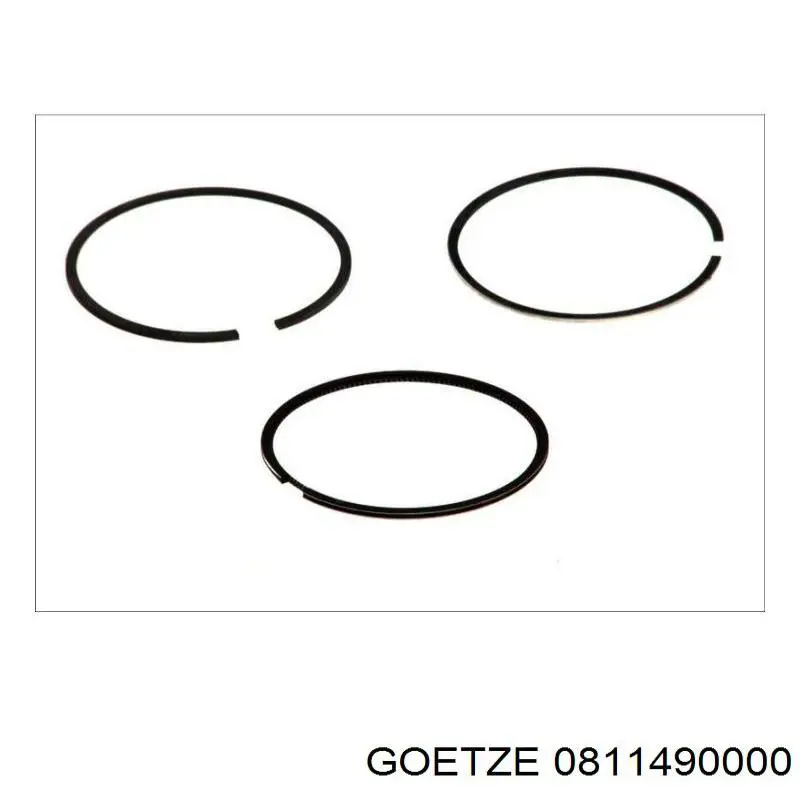 Кольца поршневые на 1 цилиндр, STD. Goetze 0811490000