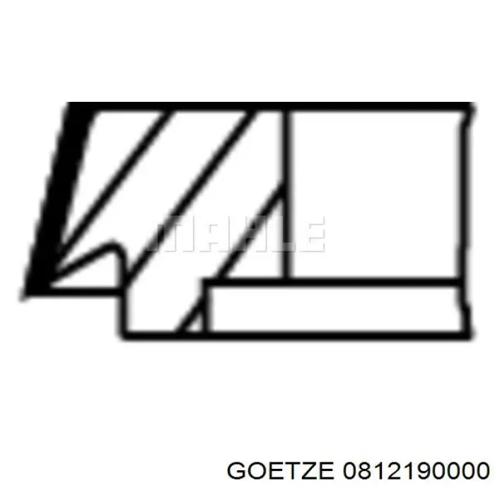 0812190000 Goetze кольца поршневые комплект на мотор, std.