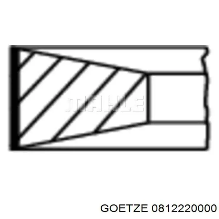 08-122200-00 Goetze кольца поршневые на 1 цилиндр, std.