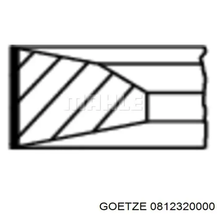 08-123200-00 Goetze кольца поршневые на 1 цилиндр, std.