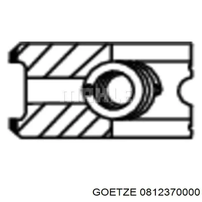 08-123700-00 Goetze кольца поршневые на 1 цилиндр, std.