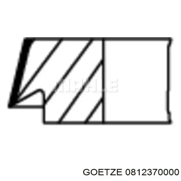Купить 0812370000 Goetze Комплект поршневых колец на 1 цилиндр, стандарт
