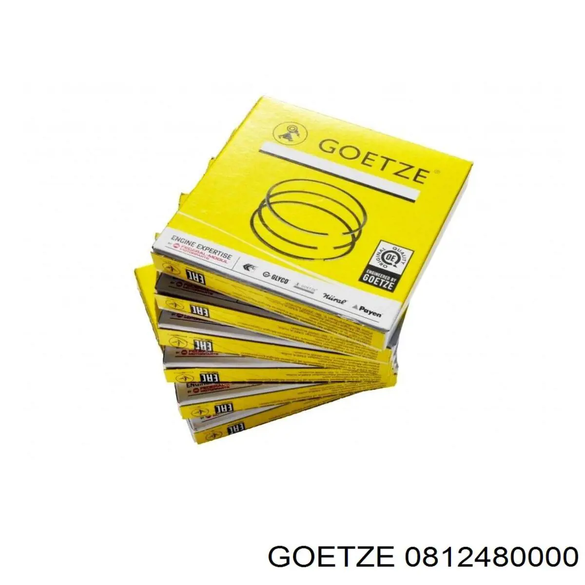 08-124800-00 Goetze кольца поршневые комплект на мотор, std.