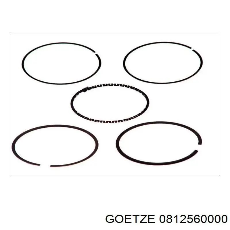 Кольца поршневые на 1 цилиндр, STD. Goetze 0812560000