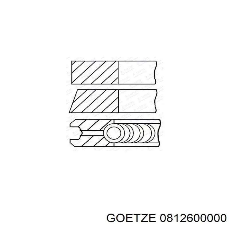 08-126000-00 Goetze anéis do pistão para 1 cilindro, std.