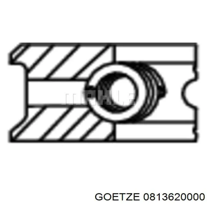 0813620000 Goetze кольца поршневые компрессора на 1 цилиндр, std