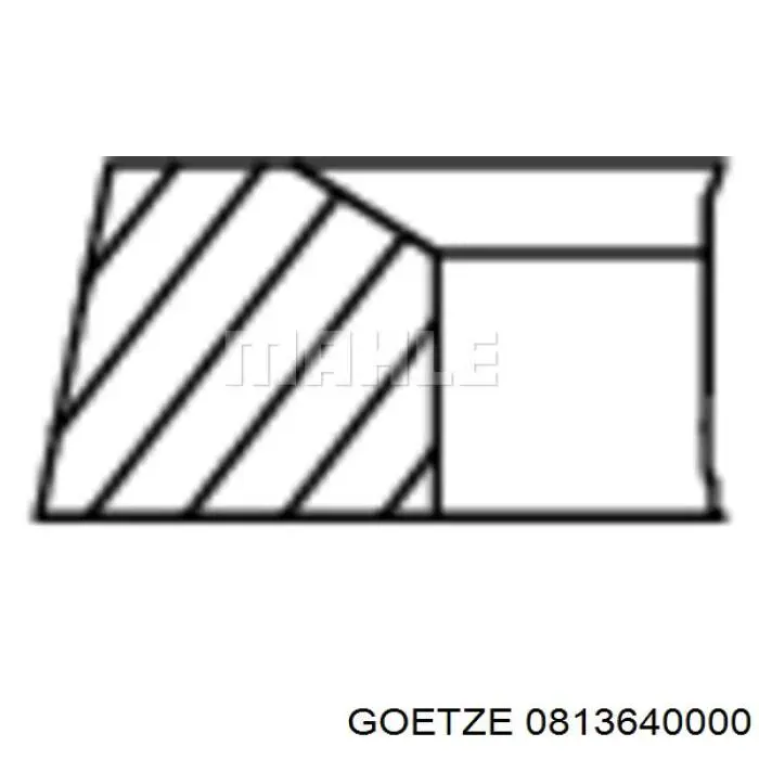 08-136400-00 Goetze кольца поршневые на 1 цилиндр, std.