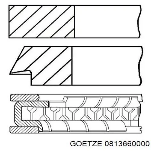 Кольца поршневые STD на 1 цилиндр Goetze 0813660000 цена, от 24.94 USD