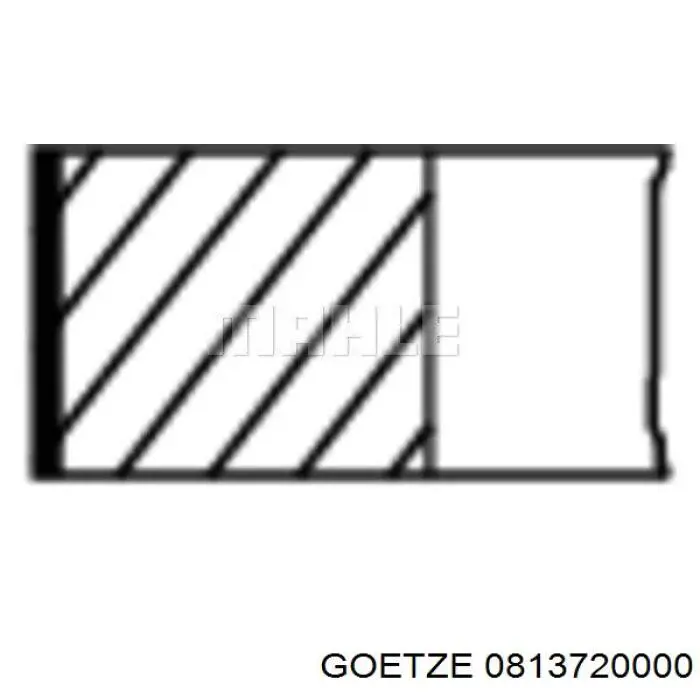 Купить 0813720000 Goetze Комплект поршневых колец на 1 цилиндр, стандарт