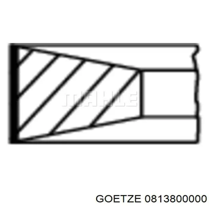 08-138000-00 Goetze кольца поршневые на 1 цилиндр, std.