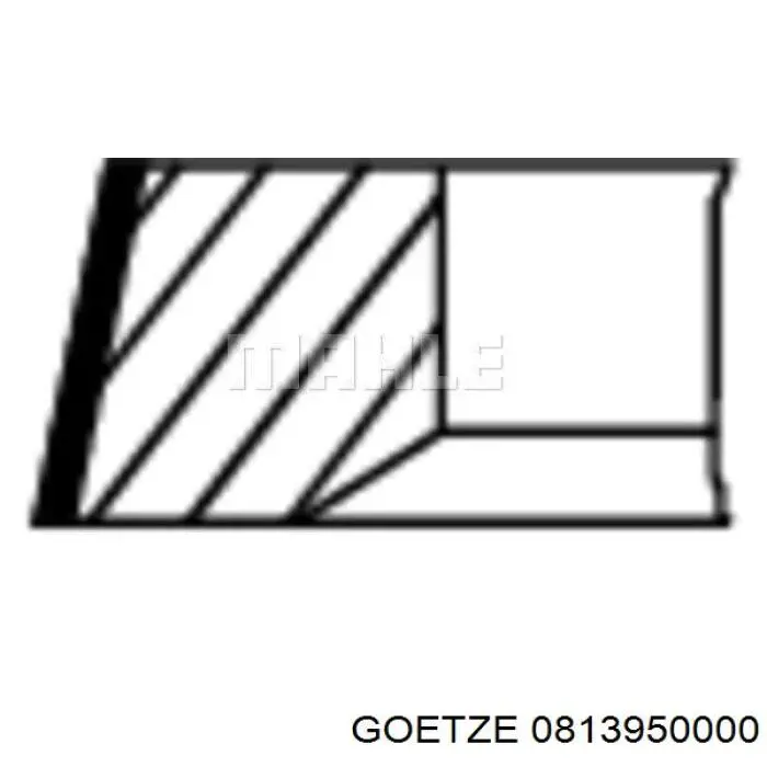 Купить 0813950000 Goetze Комплект поршневых колец на 1 цилиндр, стандарт