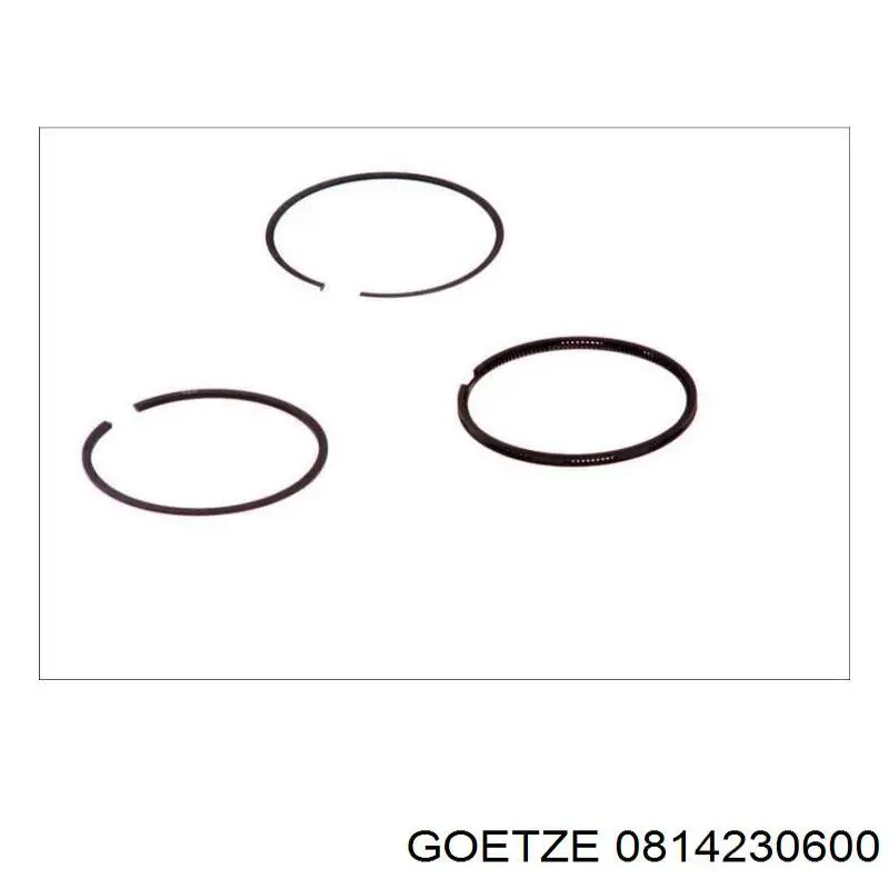0814230600 Goetze кольца поршневые на 1 цилиндр, 2-й ремонт (+0,50)