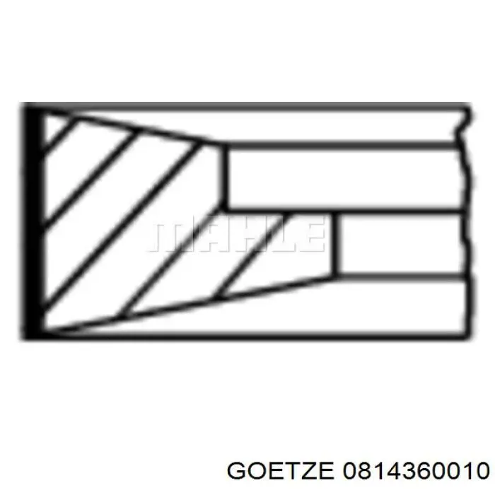 Juego de aros de pistón para 1 cilindro, STD 0814360010 Goetze