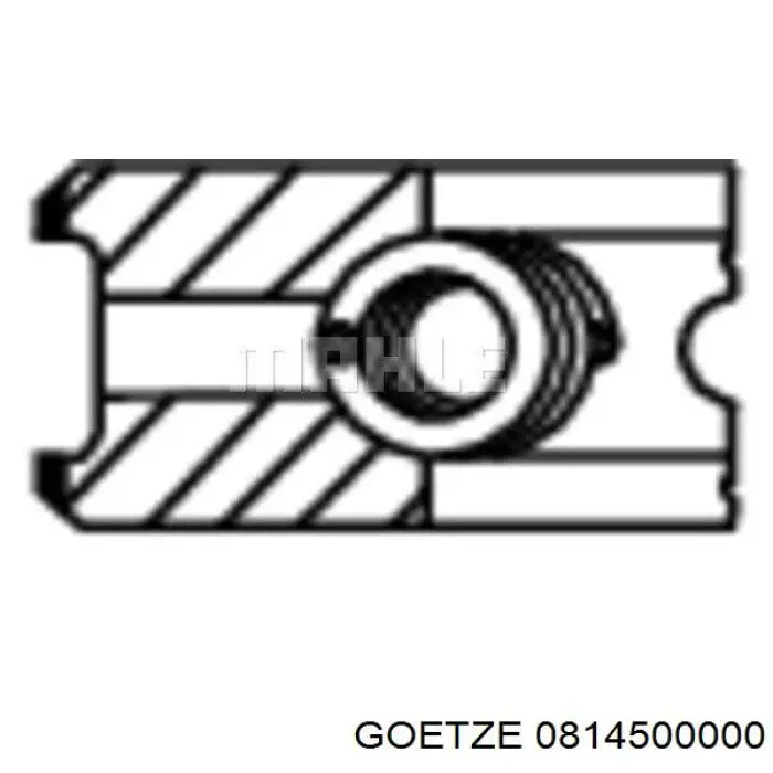 08-145000-00 Goetze кольца поршневые на 1 цилиндр, std.