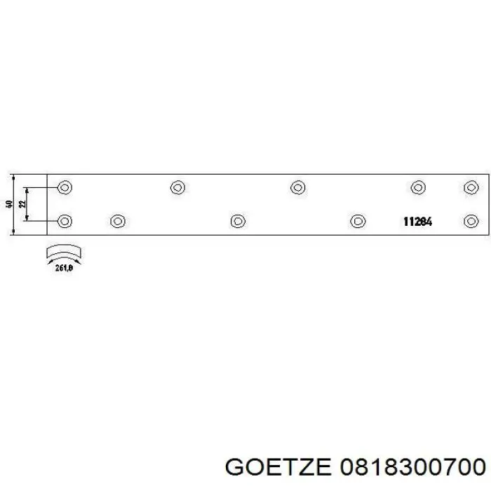 Кольца поршневые на 1 цилиндр, 2-й ремонт (+0,50) GOETZE 0818300700