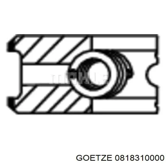 00204N0 Knecht-Mahle кольца поршневые на 1 цилиндр, std.