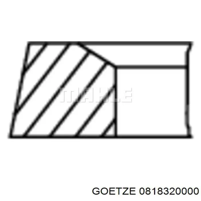 Комплект поршневых колец на 1 цилиндр, стандарт A0010306624 Mercedes