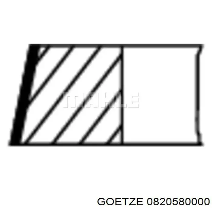 820580000 Goetze кольца поршневые на 1 цилиндр, std.