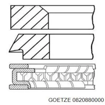 Кольца поршневые STD на 1 цилиндр Goetze 0820880000 цена, от 14.11 USD