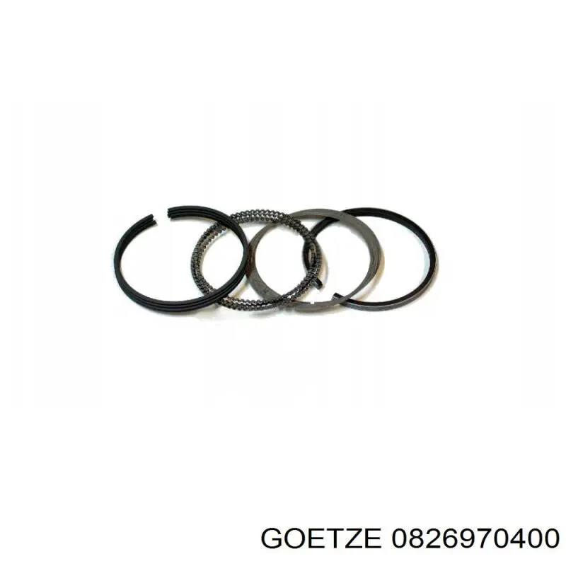 Кольца поршневые на 1 цилиндр, 1-й ремонт (+0,25) GOETZE 0826970400