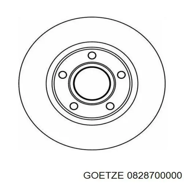 0828700000 Goetze Поршневые кольца на 1 цилиндр, STD