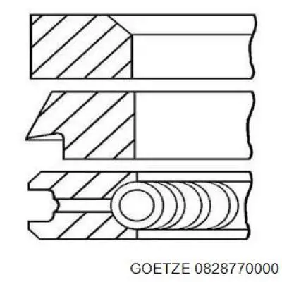 08-287700-00 Goetze кольца поршневые на 1 цилиндр, std.