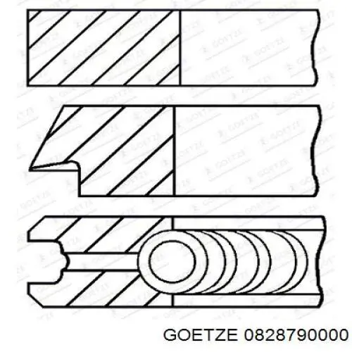 Кольца поршневые STD на 1 цилиндр Goetze 0828790000 цена, от 29.50 USD