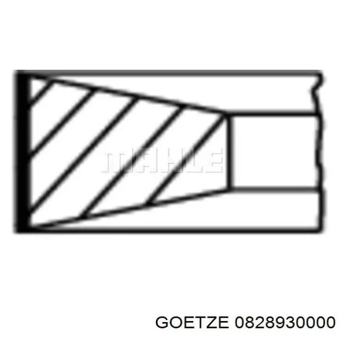 0828930000 Goetze Поршневые кольца на 1 цилиндр, STD