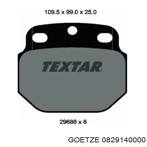 0829140000 Goetze Комплект поршневых колец, STD