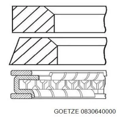 Кольца поршневые STD на 1 цилиндр Goetze 0830640000 цена, от 11.30 USD