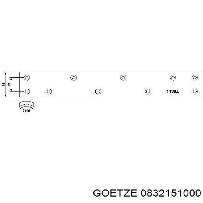 0832151000 Goetze кольца поршневые на 1 цилиндр, 3-й ремонт (+0,75)
