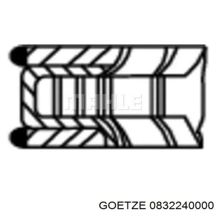 08-322400-00 Goetze кольца поршневые на 1 цилиндр, std.