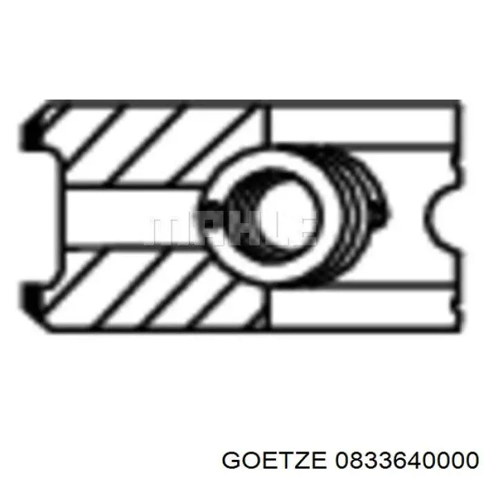 Aros de pistón para 1 cilindro, STD 0833640000 Goetze