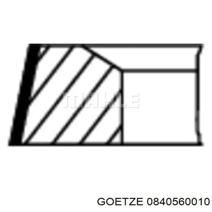 08-405600-10 Goetze кольца поршневые на 1 цилиндр, std.