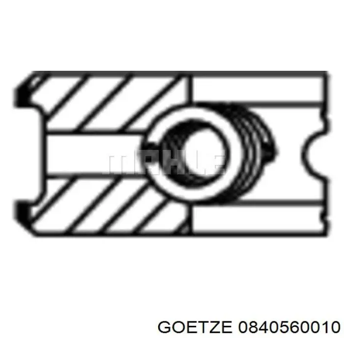 Кільця поршневі на 1 циліндр, STD. 0840560010 Goetze