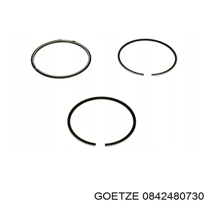 Кольца поршневые на 1 цилиндр, 2-й ремонт (+0,50) Goetze 0842480730 цена, от 9.33 USD