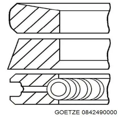 08-424900-00 Goetze anéis do pistão para 1 cilindro, std.