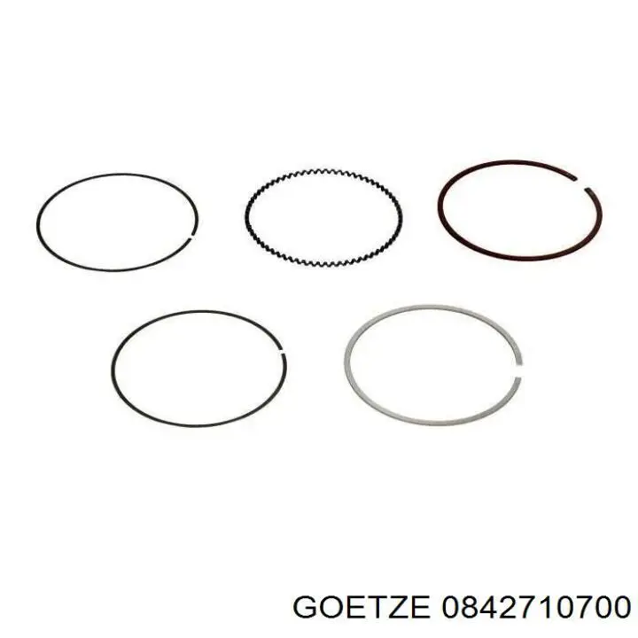 Комплект поршневых колец на 1 цилиндр, 2-й ремонт (+0,50) 0842710700 Goetze