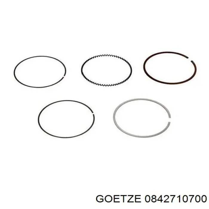 0842710700 Goetze Комплект поршневых колец на 1 цилиндр, 2-й ремонт (+0,50)