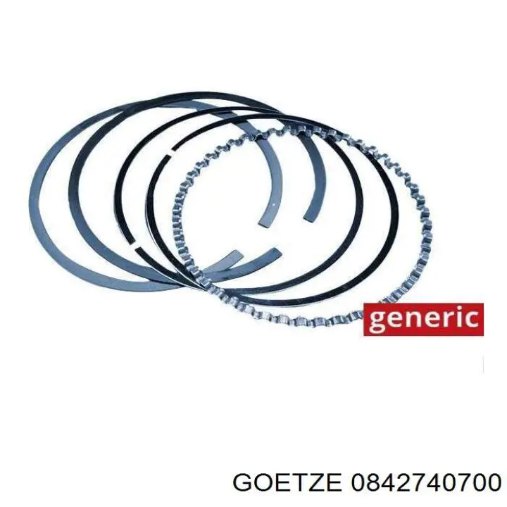 08-427407-00 Goetze кольца поршневые на 1 цилиндр, 2-й ремонт (+0,50)
