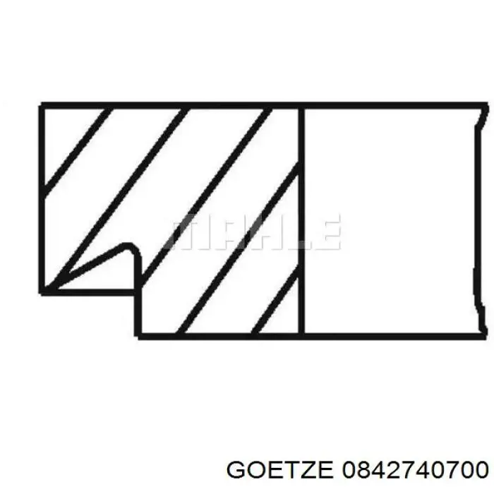 Juego de aros de pistón para 1 cilindro, cota de reparación +0,50 mm 0842740700 Goetze