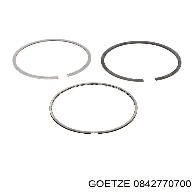 Кольца поршневые на 1 цилиндр, 2-й ремонт (+0,50) GOETZE 0842770700