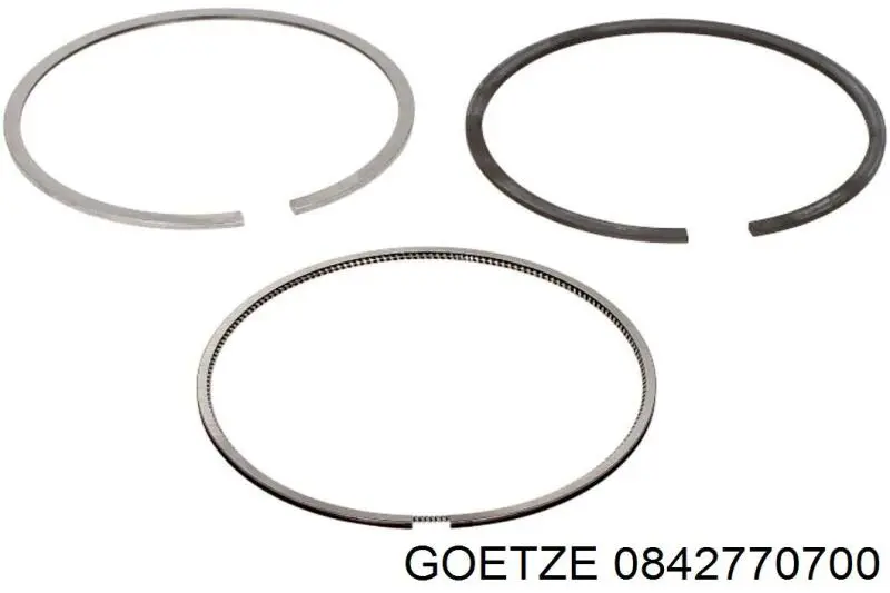 Juego de aros de pistón para 1 cilindro, cota de reparación +0,50 mm 0842770700 Goetze