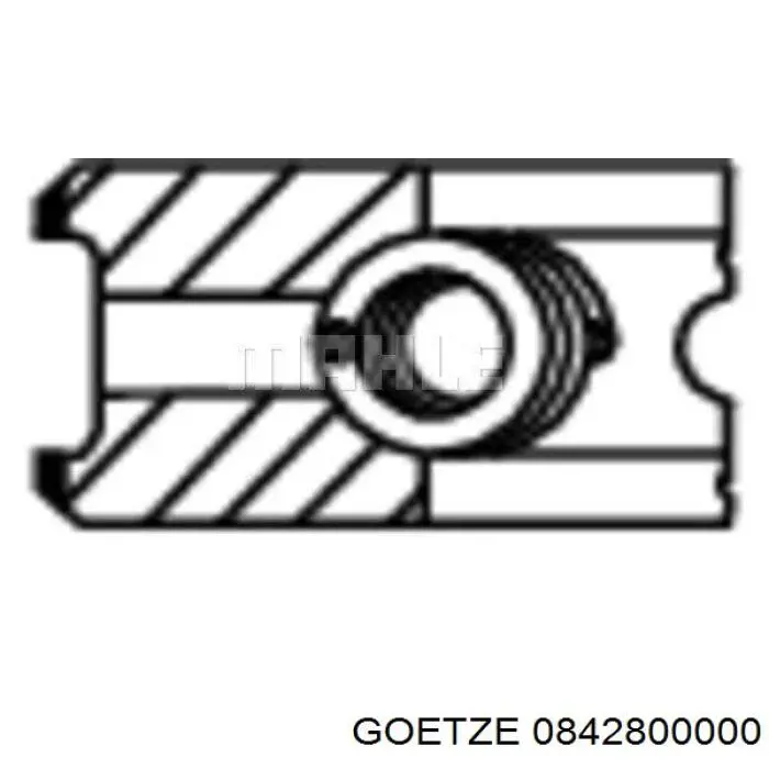 Комплект поршневых колец на 1 цилиндр, стандарт 0842800000 Goetze